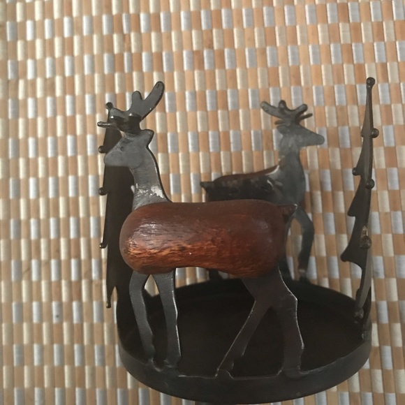 Reindeer Christmas tree metal candle holder - Picture 5 of 8